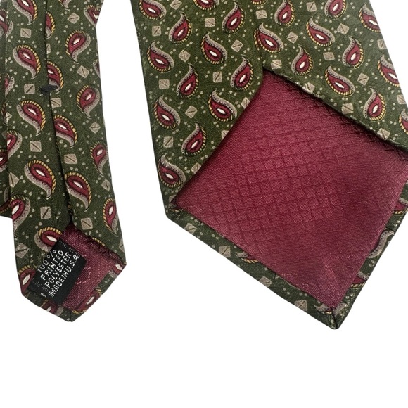 CHRISTIAN DIOR MONSEUR Polyester Paisley Tie - Picture 4 of 7